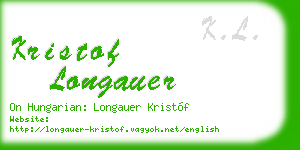 kristof longauer business card